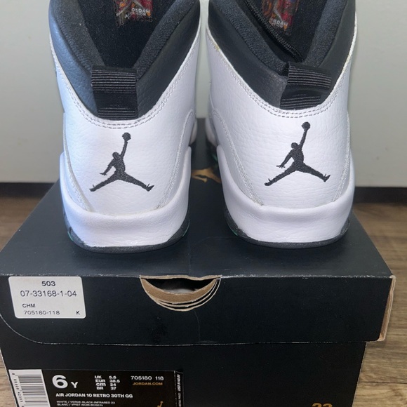 AIR JORDAN 10 RETRO 30TH GG VERDE - SIZE 6Y - Picture 4 of 10